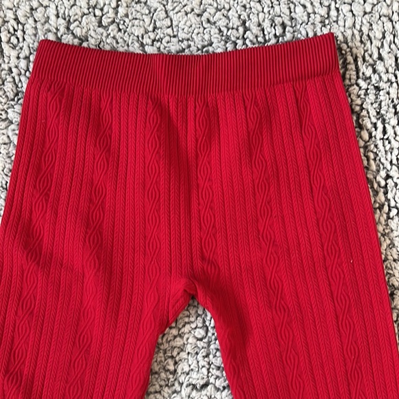 Woman’s Red leggings stretch size M - Picture 2 of 5